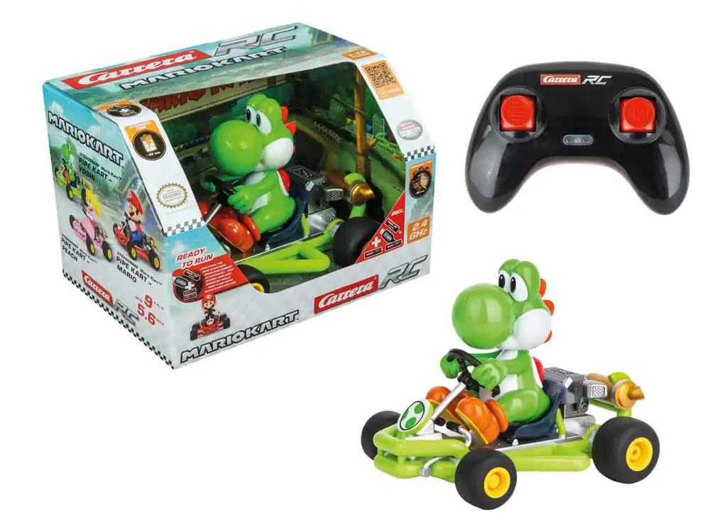 Zdalnie sterowany samochód Super Mario Kart RC 1/18 2,4GHz Pipe Kart Yoshi zdjęcie produktu