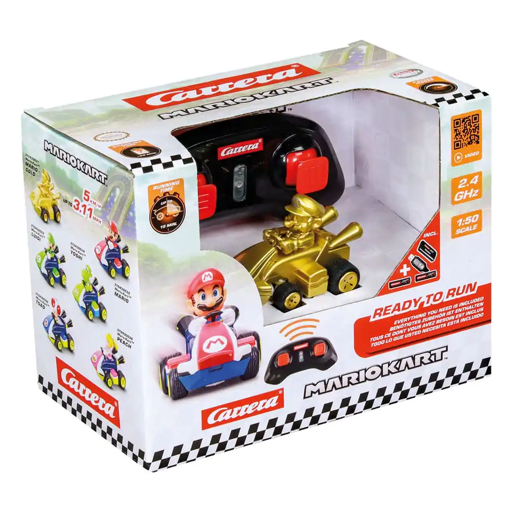 Super Mario Kart RC Samochód zdalnie sterowany 1/50 2.4GHz Mini Mario Gold zdjęcie produktu