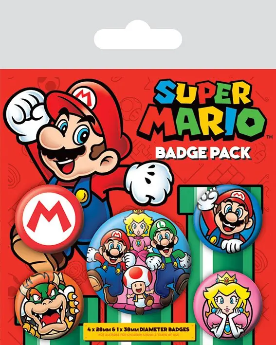 Super Mario przypinki buttons 5-Pack zdjęcie produktu