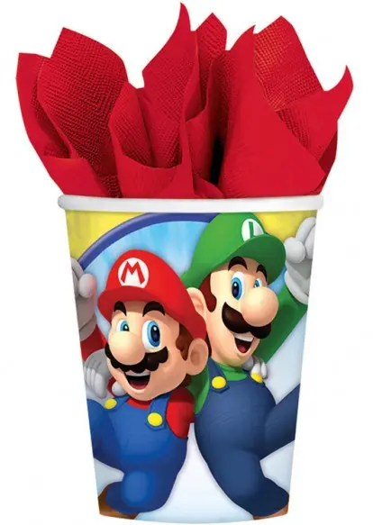 Kubek papierowy Super Mario 8 sztuk 250 ml zdjęcie produktu