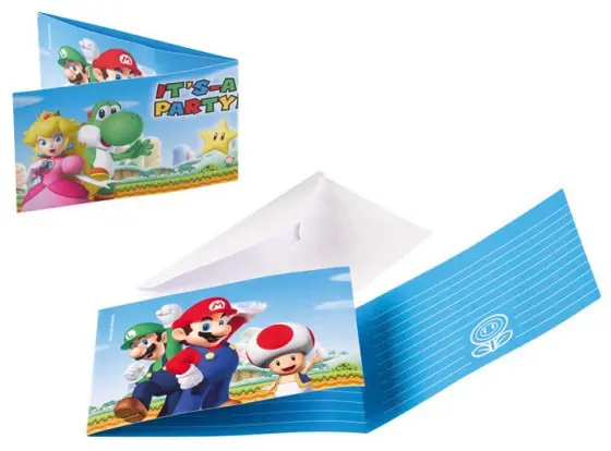 Zaproszenia Super Mario Party 8 szt. zdjęcie produktu