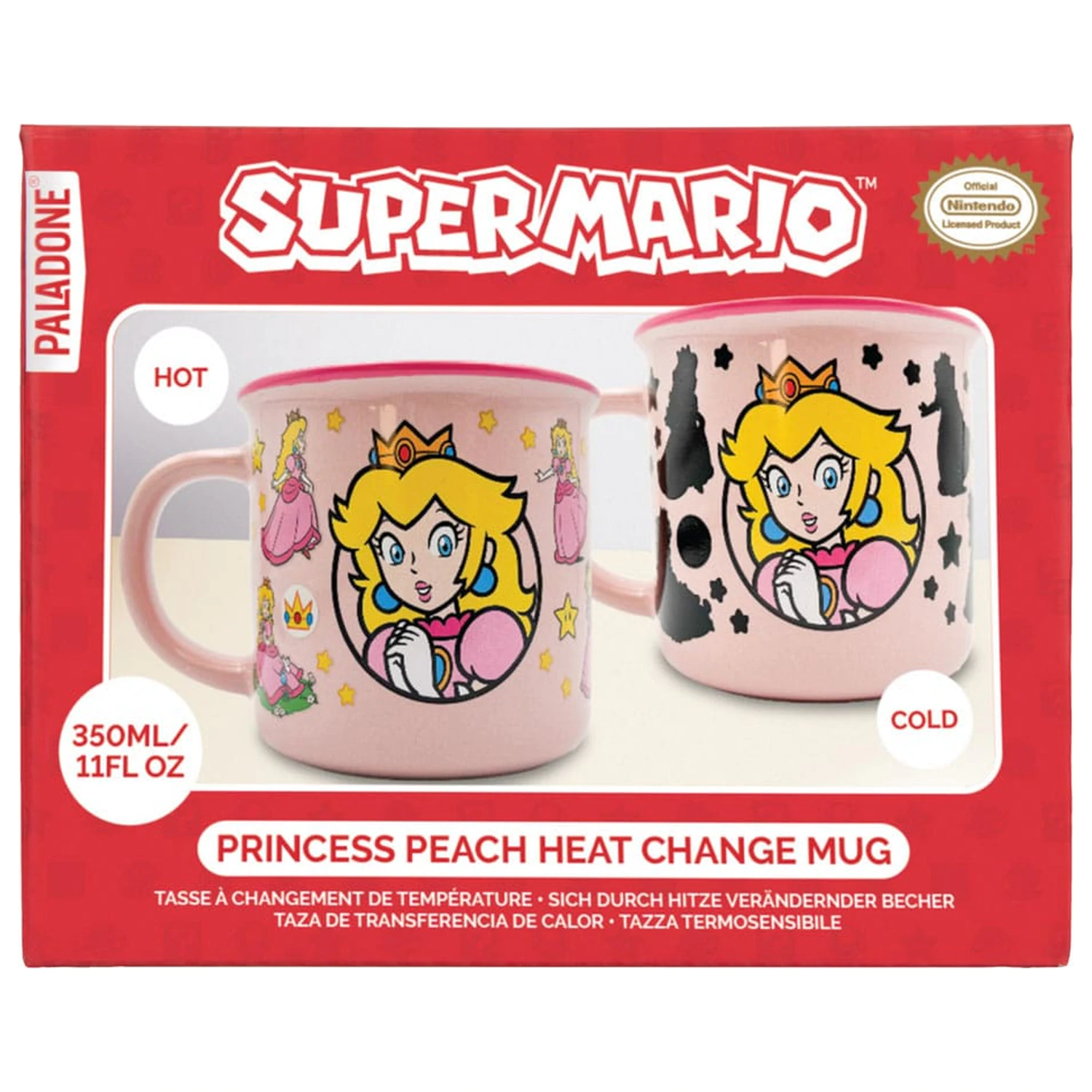 Kubek Super Mario zmieniający kolor na ciepło Księżniczka Peach zdjęcie produktu