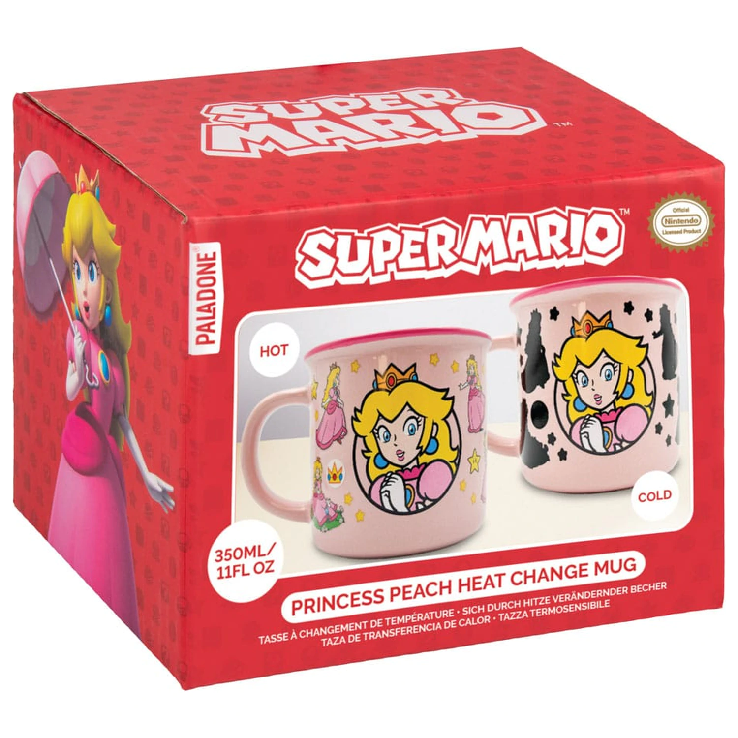 Kubek Super Mario zmieniający kolor na ciepło Księżniczka Peach zdjęcie produktu