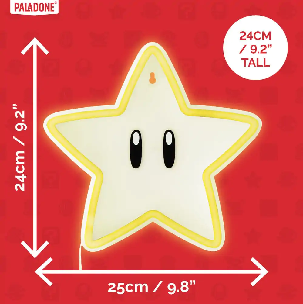 Super Mario Lampa Ścienna LED Neonowe Światło Super Star zdjęcie produktu
