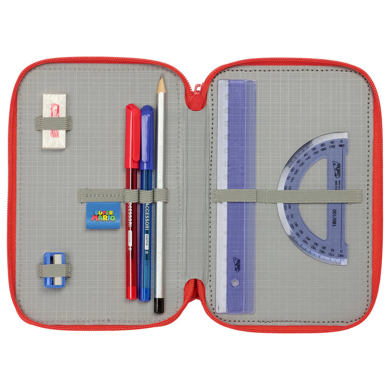 Super Mario potrójny piórnik 37 szt. zdjęcie produktu