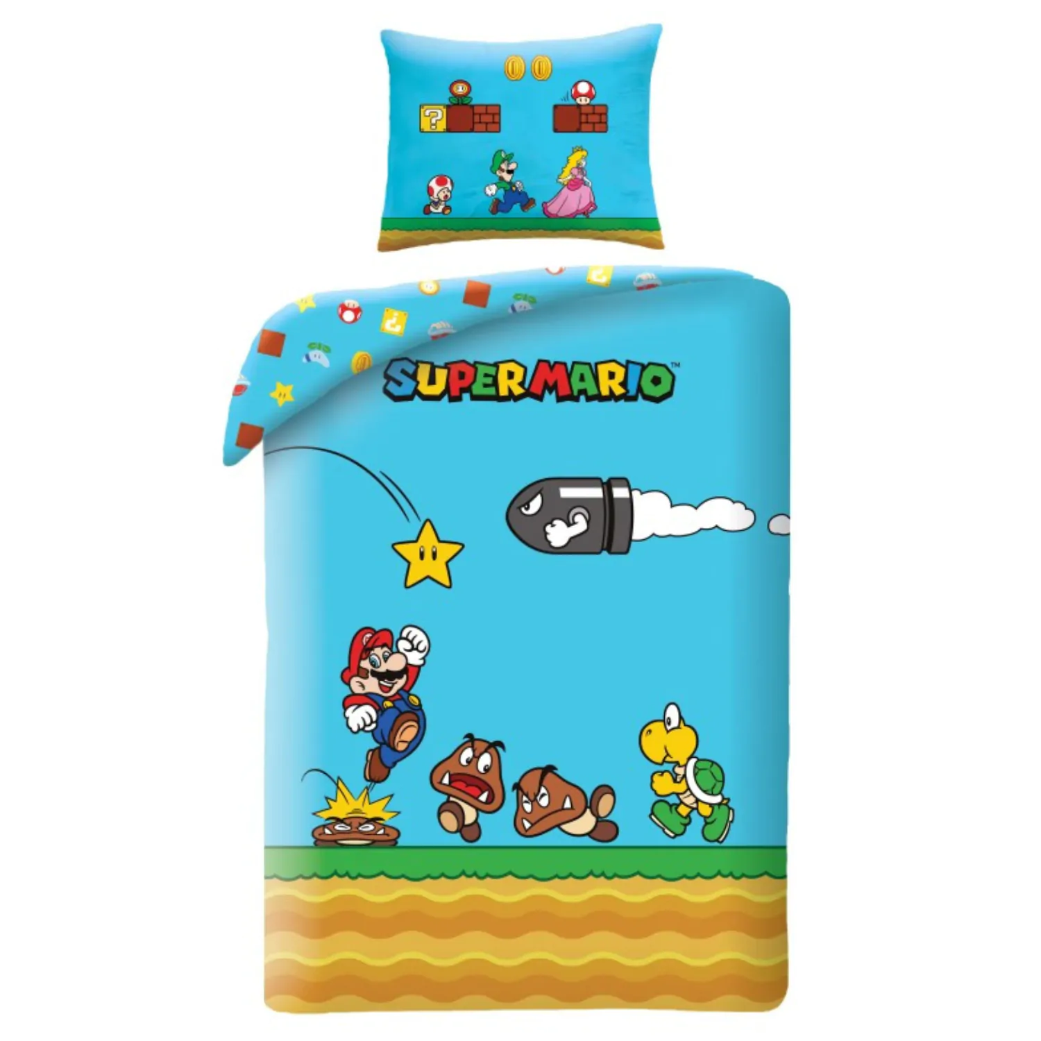 Komplet pościeli Super Mario Ver. 3 140 x 200 cm / 70 x 90 cm zdjęcie produktu