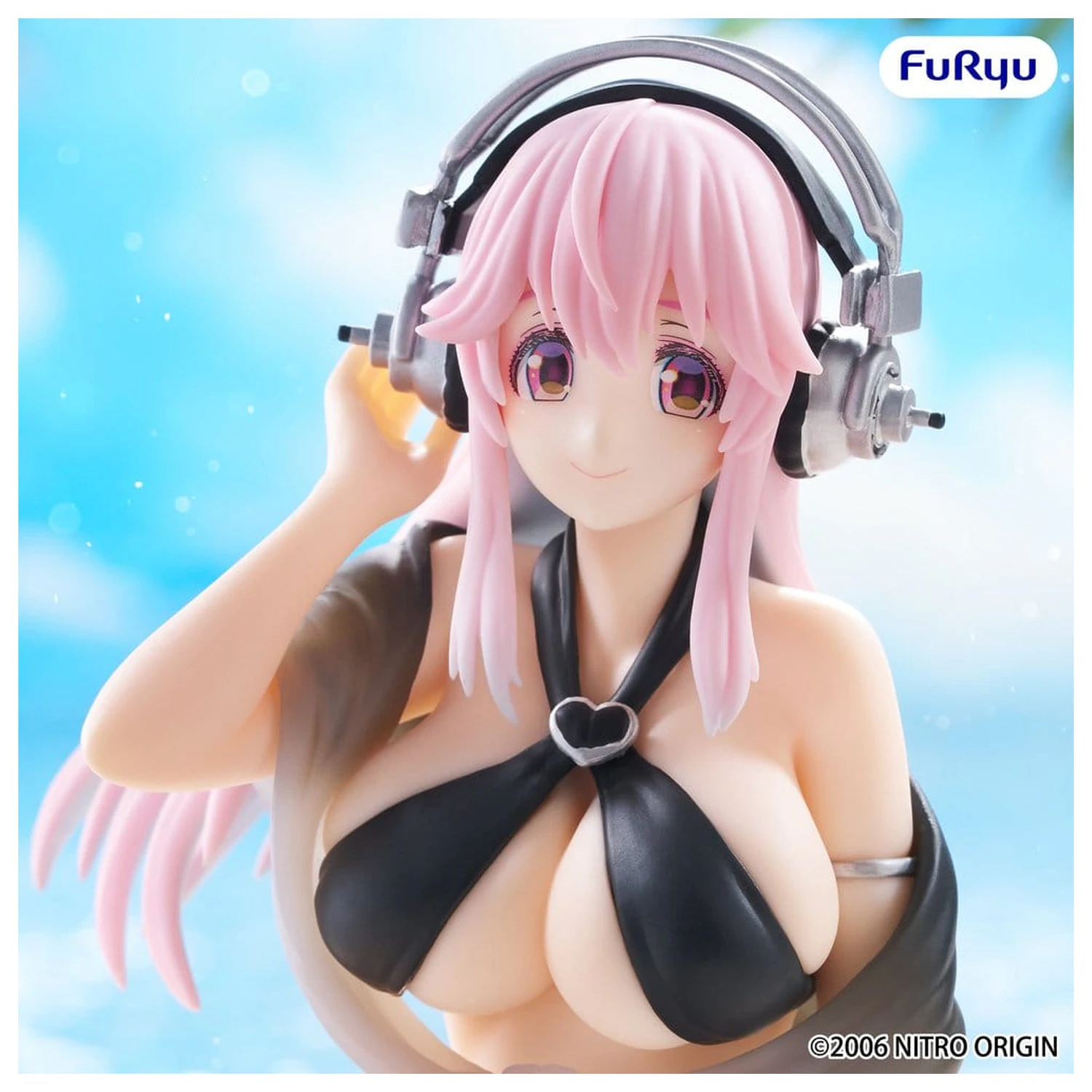 Super Sonico Noodle Stopper PVC Statuetka Super Sonico Swimsuit Black Color Ver. 10 cm zdjęcie produktu