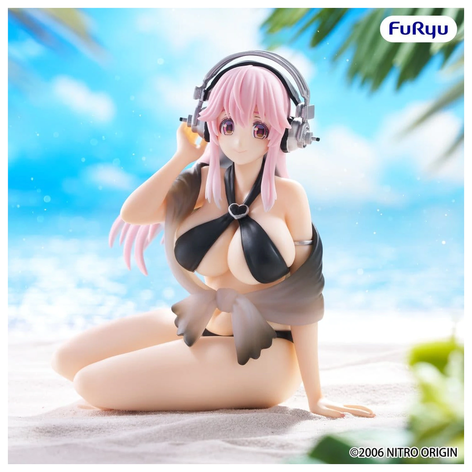 Super Sonico Noodle Stopper PVC Statuetka Super Sonico Swimsuit Black Color Ver. 10 cm zdjęcie produktu