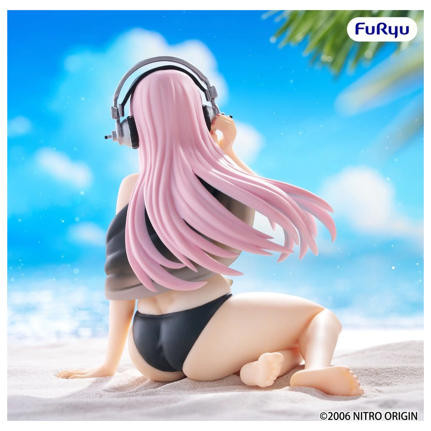 Super Sonico Noodle Stopper PVC Statuetka Super Sonico Swimsuit Black Color Ver. 10 cm zdjęcie produktu