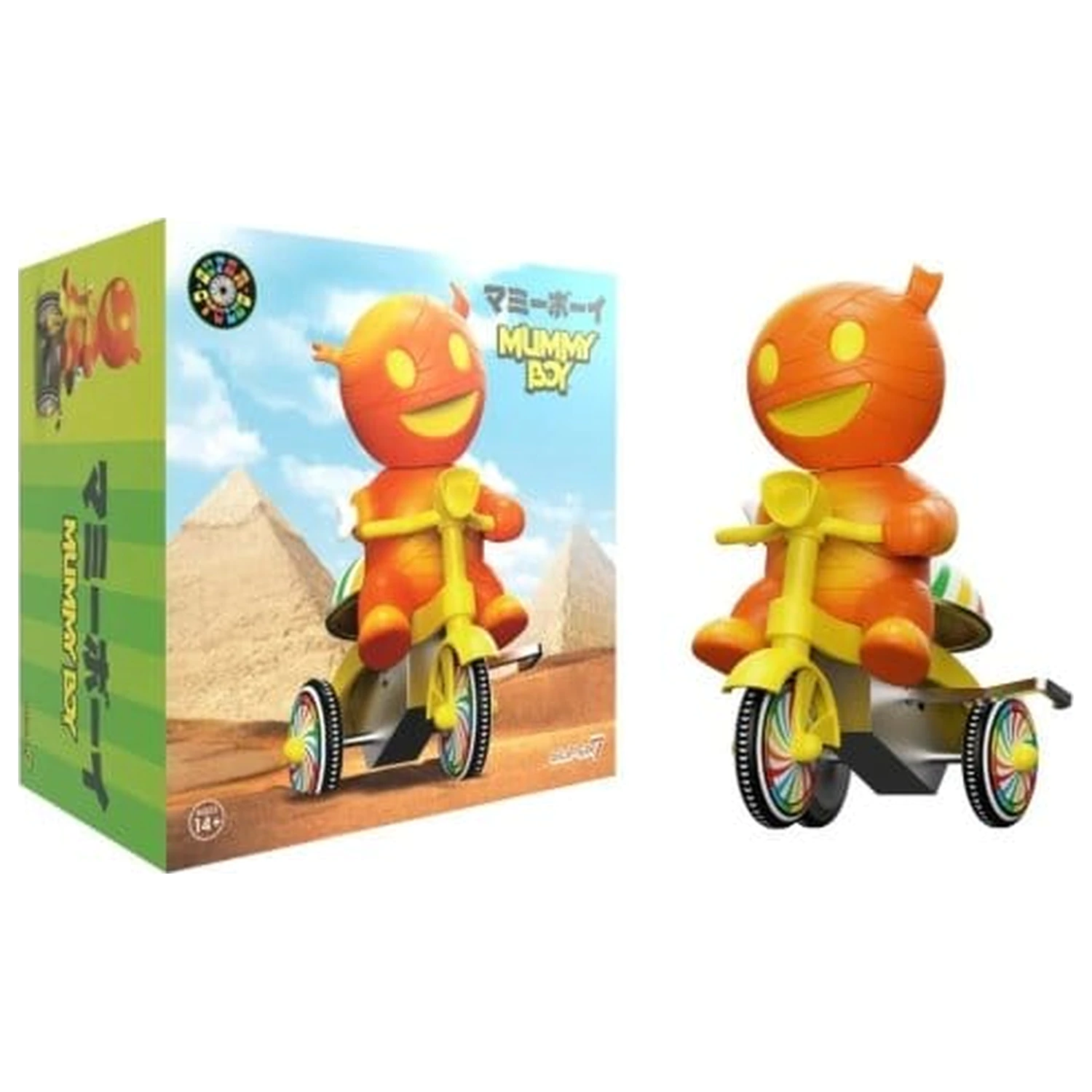 Super7 Super Cycles Pojazd Mummy Boy (Pomarańczowy z Żółtym Trike) zdjęcie produktu