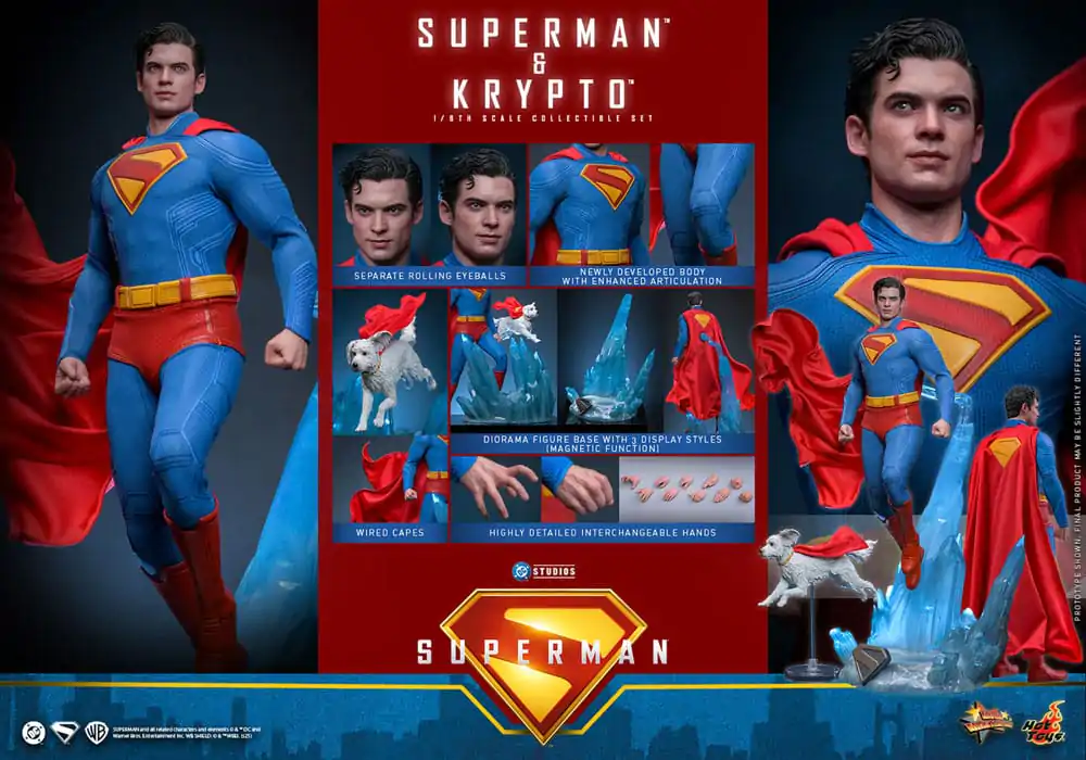 Figurka Akcji Movie Masterpiece Superman (2025) 1/6 Superman i Krypto 33 cm zdjęcie produktu