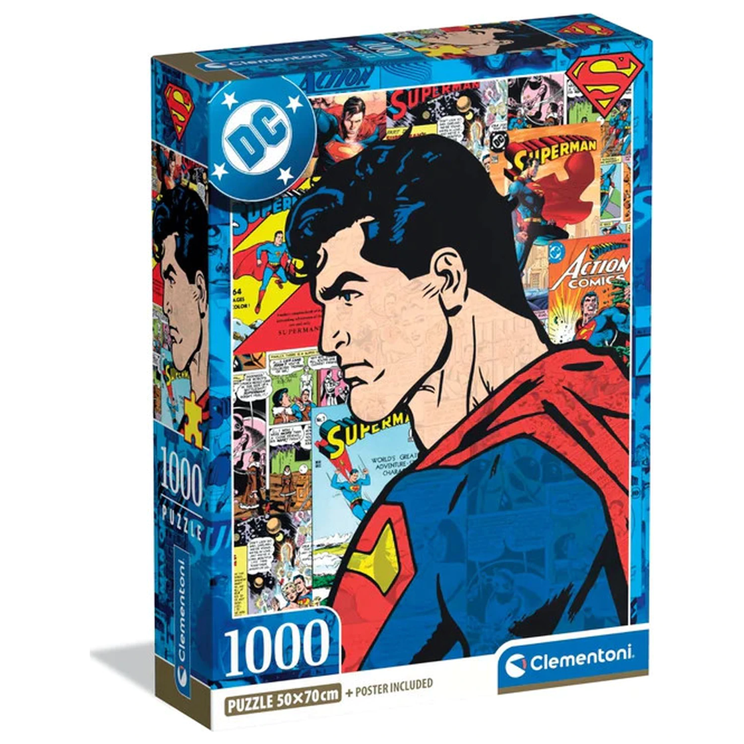 Superman Comic 1000-częściowe puzzle kompaktowe zdjęcie produktu