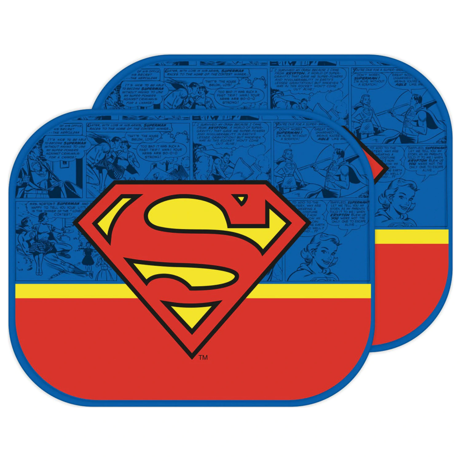 Superman Comic osłona przeciwsłoneczna na szybę samochodu, 2-częściowa zdjęcie produktu