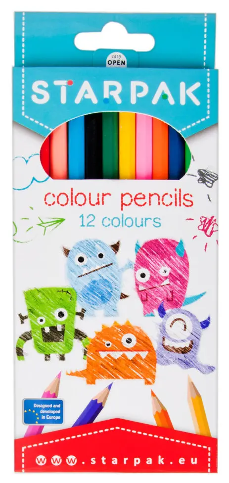 Kredki ołówkowe Monster colored pencils 12 szt. zdjęcie produktu