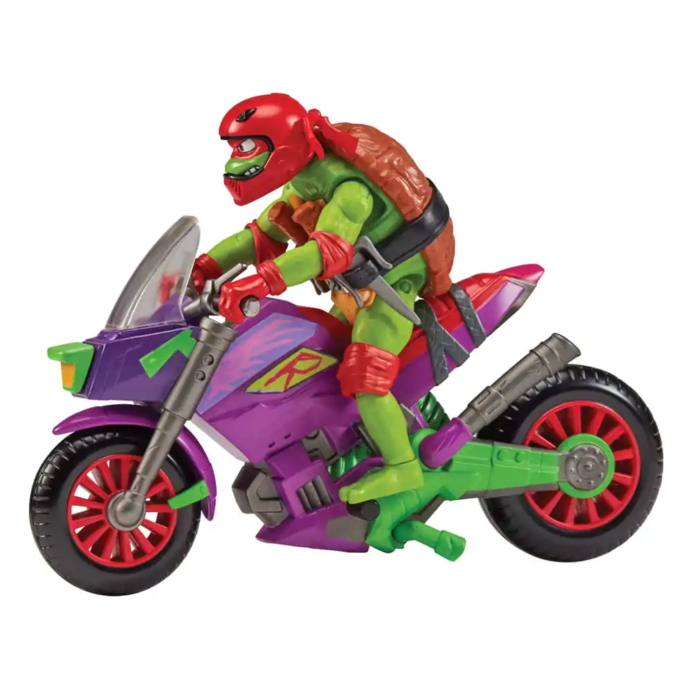 Figurka Akcji Wojownicze Żółwie Ninja z Pojazdem Raphael & Purple Dragon 12 cm zdjęcie produktu