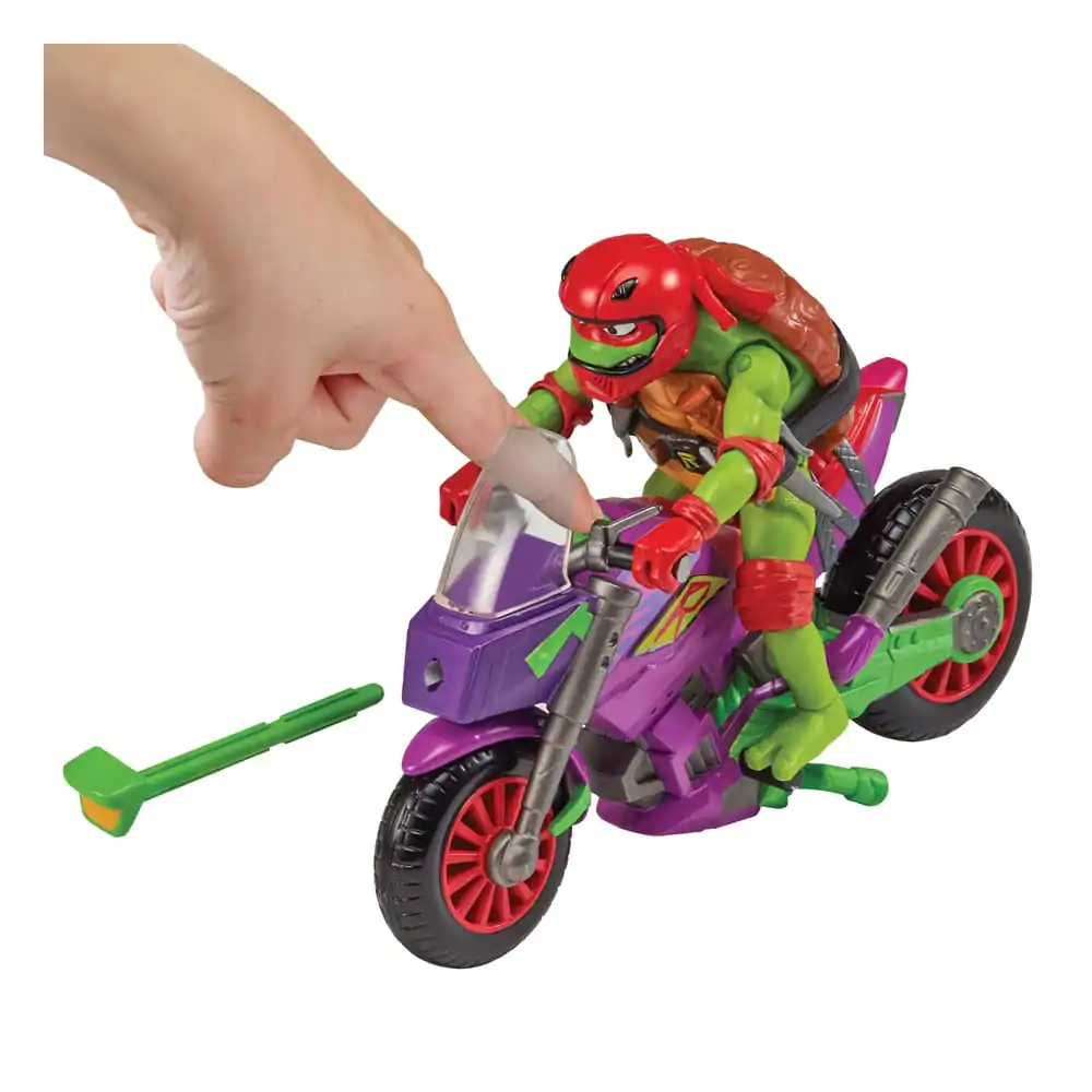 Figurka Akcji Wojownicze Żółwie Ninja z Pojazdem Raphael & Purple Dragon 12 cm zdjęcie produktu