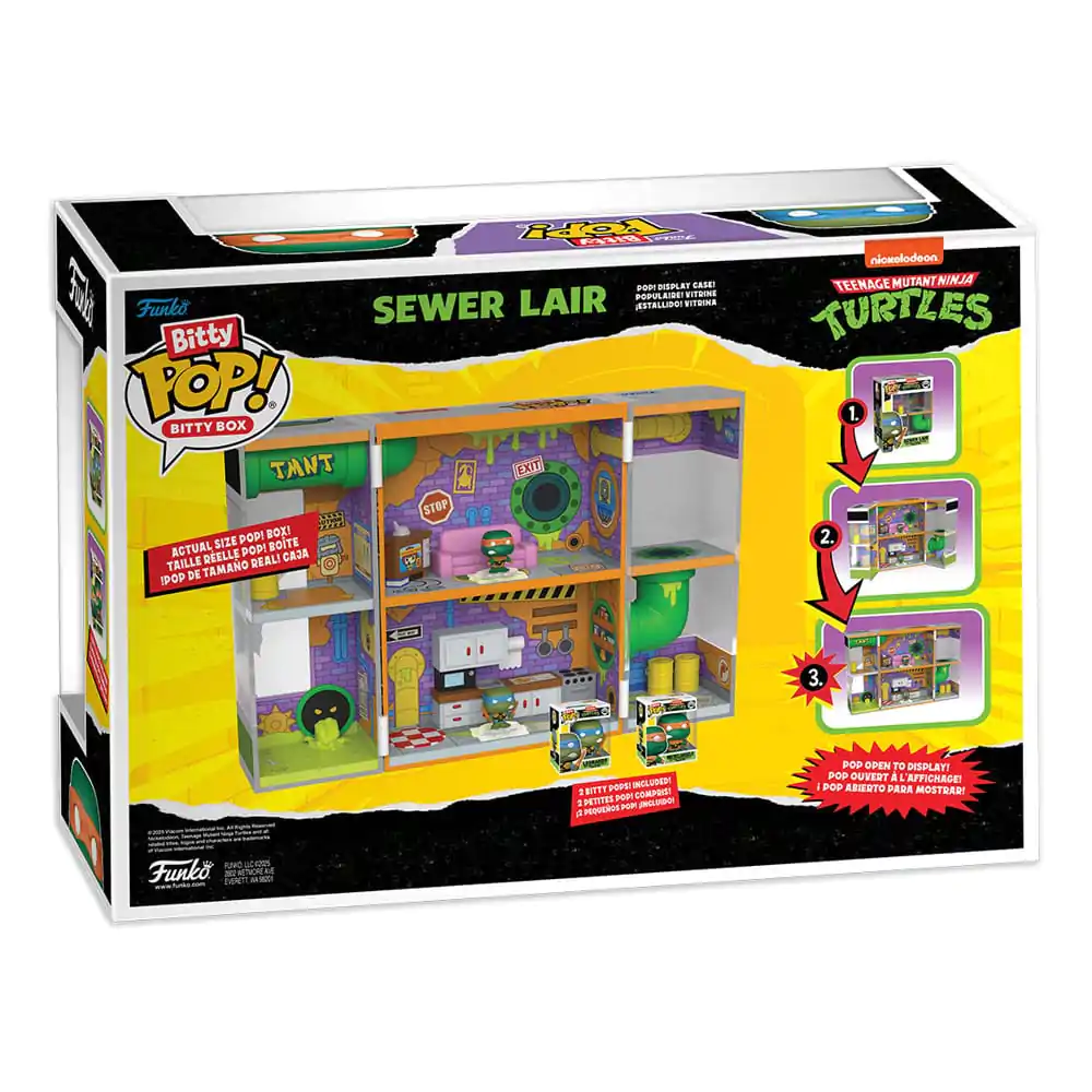 Żółwie Ninja Bitty Funko POP! Bitty Box Display z 2 Figurkami Vinyl Sewer Lair zdjęcie produktu