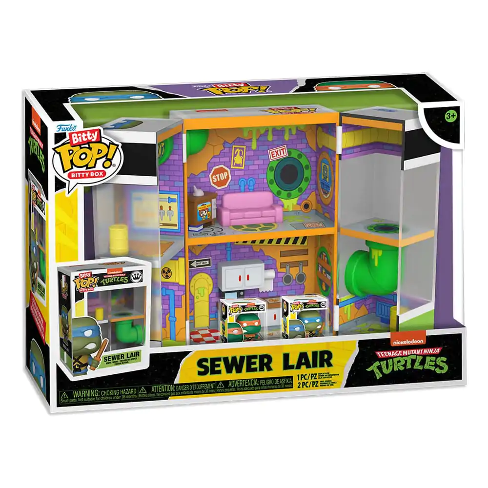 Żółwie Ninja Bitty Funko POP! Bitty Box Display z 2 Figurkami Vinyl Sewer Lair zdjęcie produktu