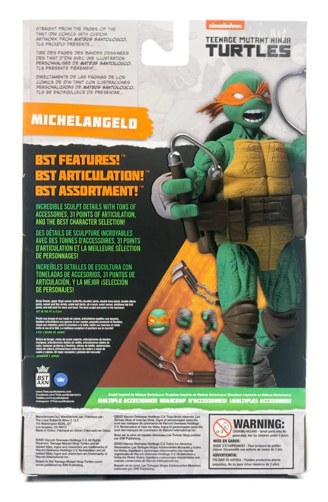 Wojownicze Żółwie Ninja BST AXN Figurka Akcji Michelangelo (IDW Comics) 13 cm zdjęcie produktu