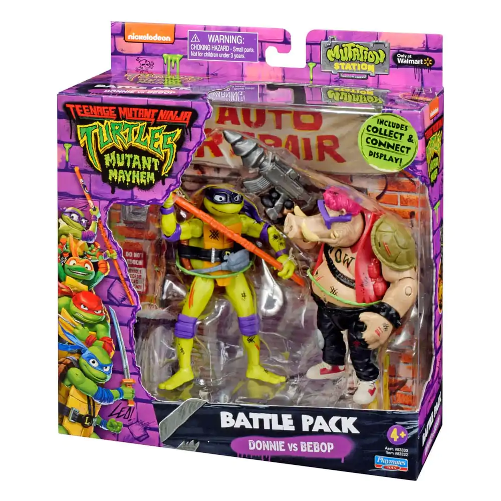 Teenage Mutant Ninja Turtles Figurki akcji Donatello kontra Bebop 11 cm zdjęcie produktu