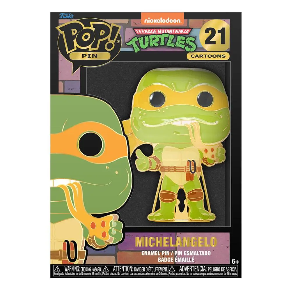 Teenage Mutant Ninja Turtles POP! przypinka emaliowana Michelangelo 10 cm zdjęcie produktu