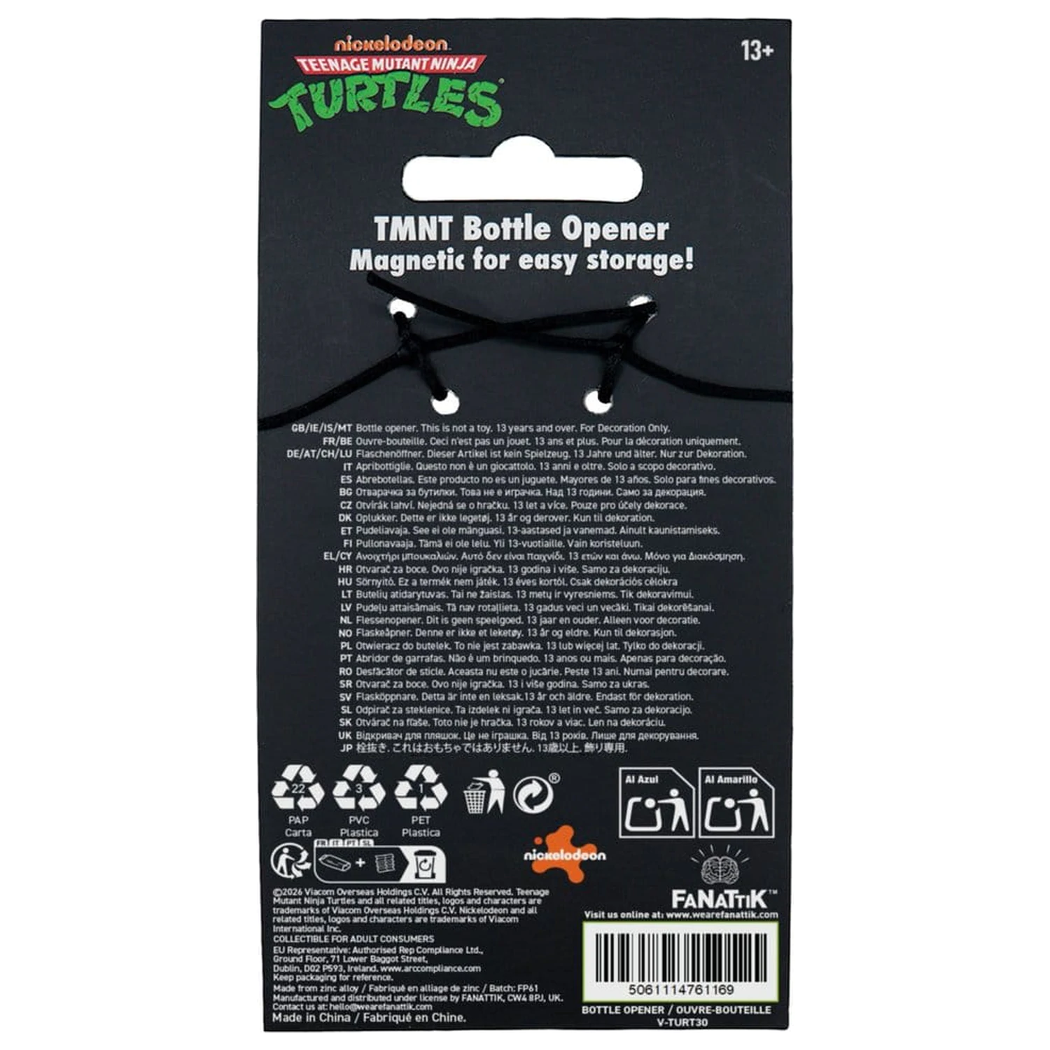 Teenage Mutant Ninja Turtles Bottle Opener Magnetyczna Deskorolka zdjęcie produktu