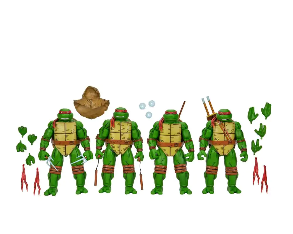 Teenage Mutant Ninja Turtles (Mirage Comics) Figurki akcji 4-pak Leonardo, Raphael, Michelangelo i Donatello 18 cm zdjęcie produktu