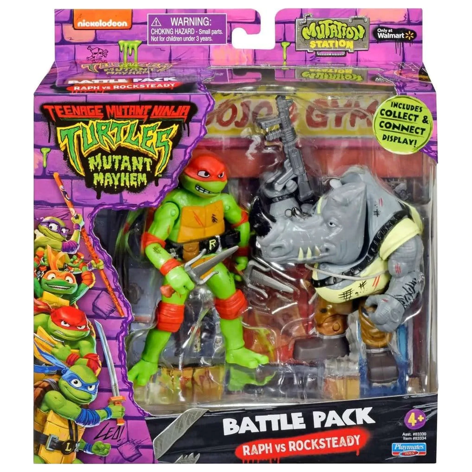Teenage Mutant Ninja Turtles: Mutant Mayhem Battle Pack figurki akcji Raphael vs. Rocksteady 11 cm zdjęcie produktu