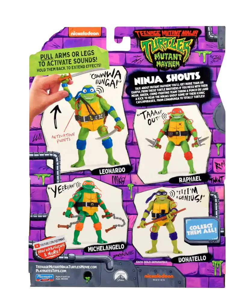 Teenage Mutant Ninja Turtles: Mutant Mayhem Ninja Shouts figurka akcji Leonardo 14 cm zdjęcie produktu