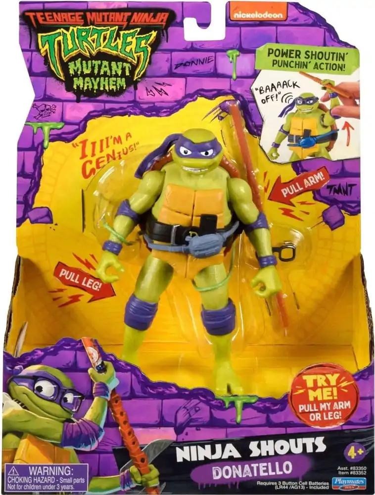 Wojownicze Żółwie Ninja: Zmutowany chaos figurka Ninja Shouts Donatello 14 cm zdjęcie produktu