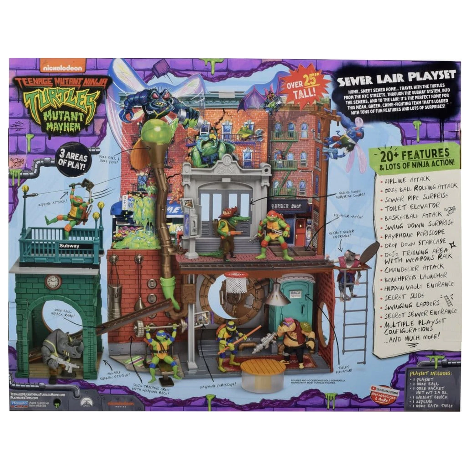 Teenage Mutant Ninja Turtles: Mutant Mayhem Zestaw Sewer Lair Nowa Wersja zdjęcie produktu