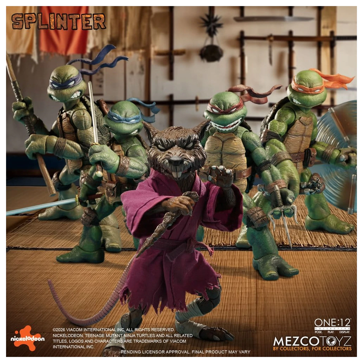 Teenage Mutant Ninja Turtles One:12 Collective Action Figure 1/12 Splinter 17 cm zdjęcie produktu