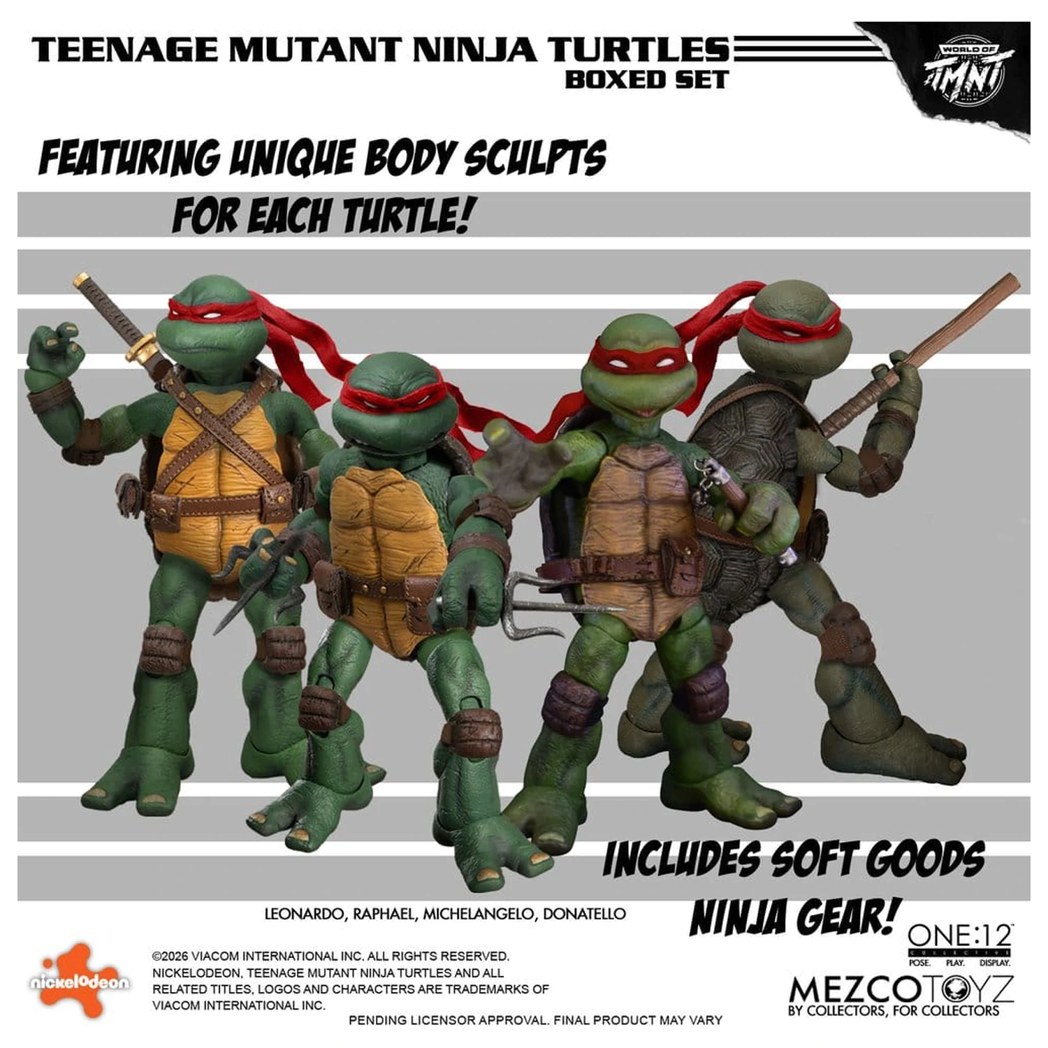 Teenage Mutant Ninja Turtles One:12 Collective Figurki akcji 1/12 Zestaw w pudełku 17 cm zdjęcie produktu