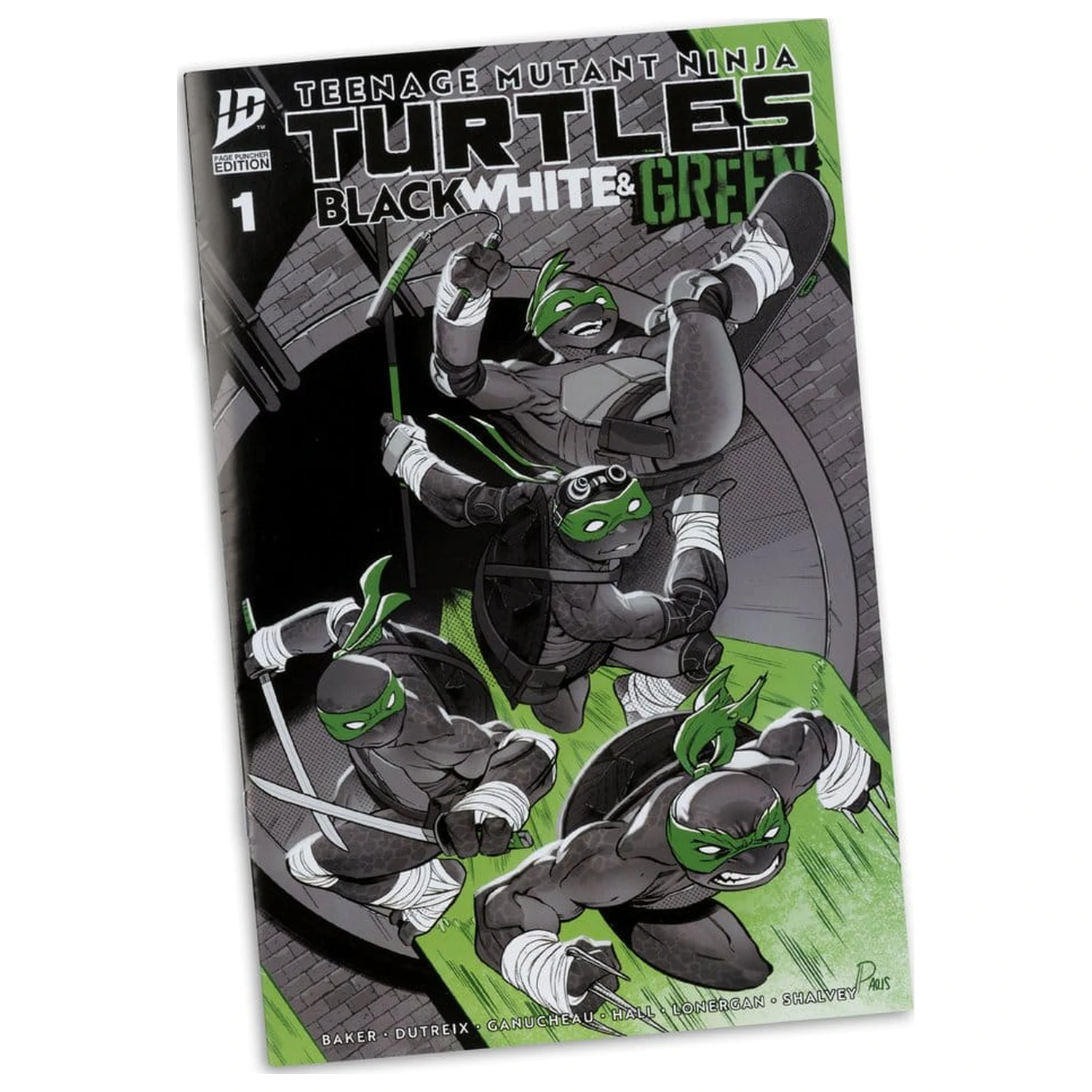 Figurka Teenage Mutant Ninja Turtles Page Punchers Donatello (Black White & Green) (Red Platinum Edition) 13 cm zdjęcie produktu