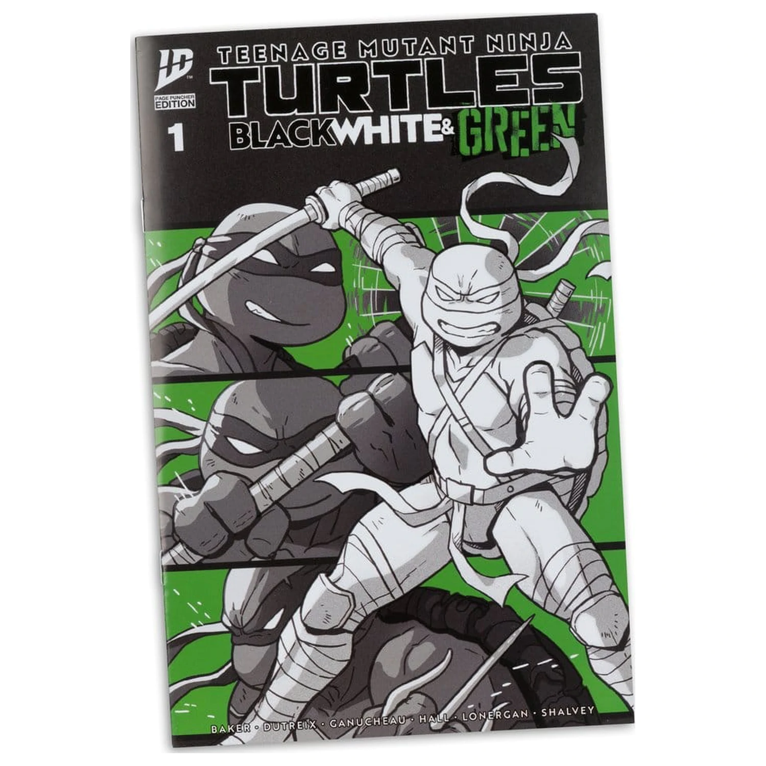 Teenage Mutant Ninja Turtles Page Punchers figurka akcji Leonardo (Black White & Green) (Red Platinum Edition) 13 cm zdjęcie produktu