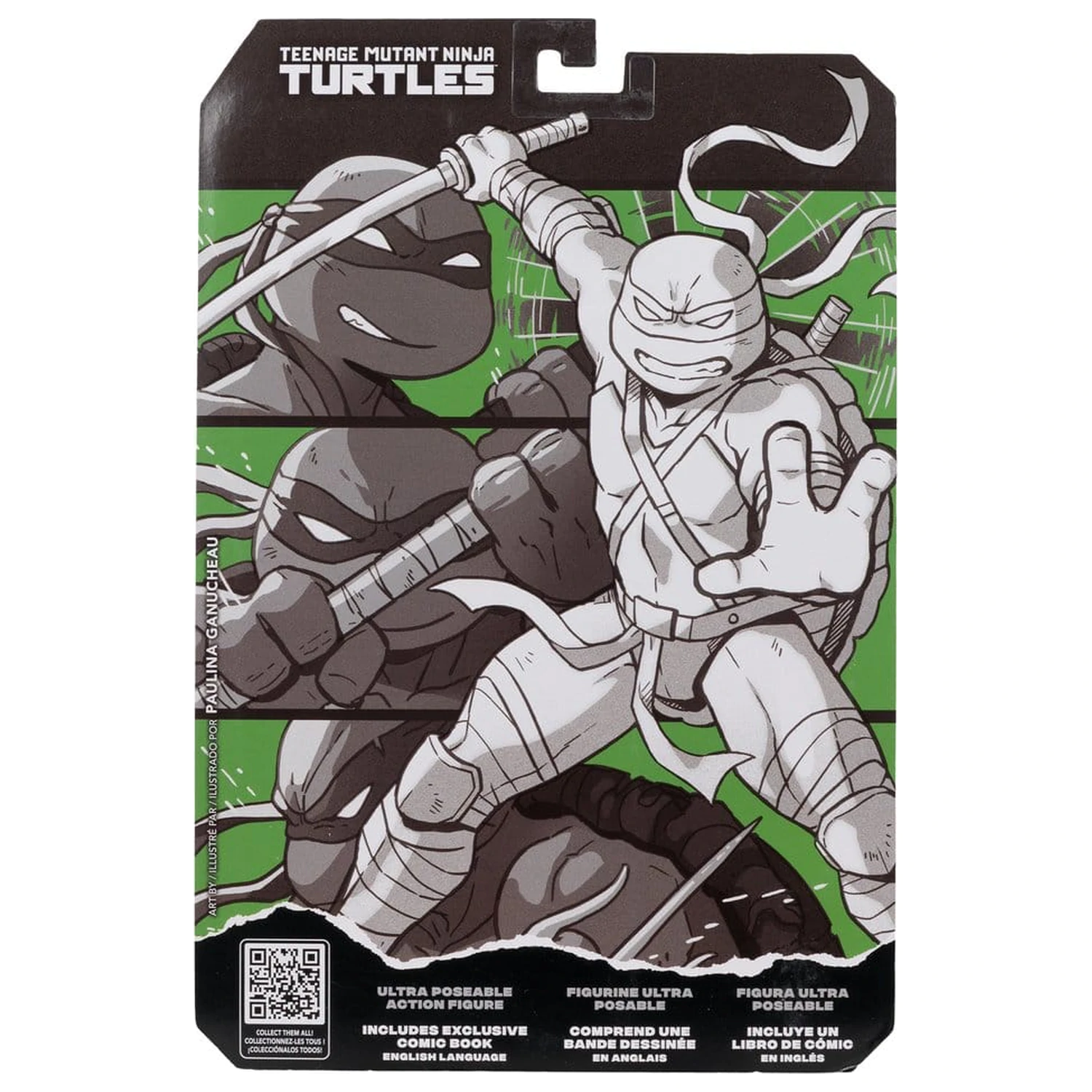 Teenage Mutant Ninja Turtles Page Punchers figurka akcji Leonardo (Black White & Green) (Red Platinum Edition) 13 cm zdjęcie produktu