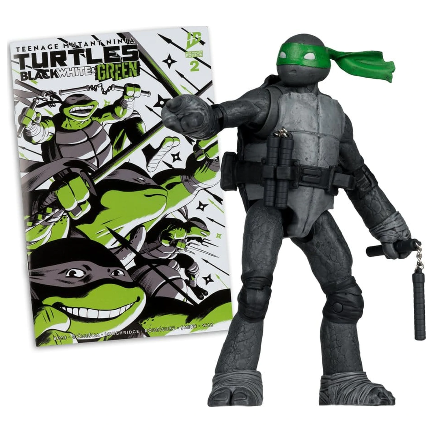 Teenage Mutant Ninja Turtles Page Punchers figurka akcji Michelangelo (Black White & Green) (Red Platinum Edition) 13 cm zdjęcie produktu