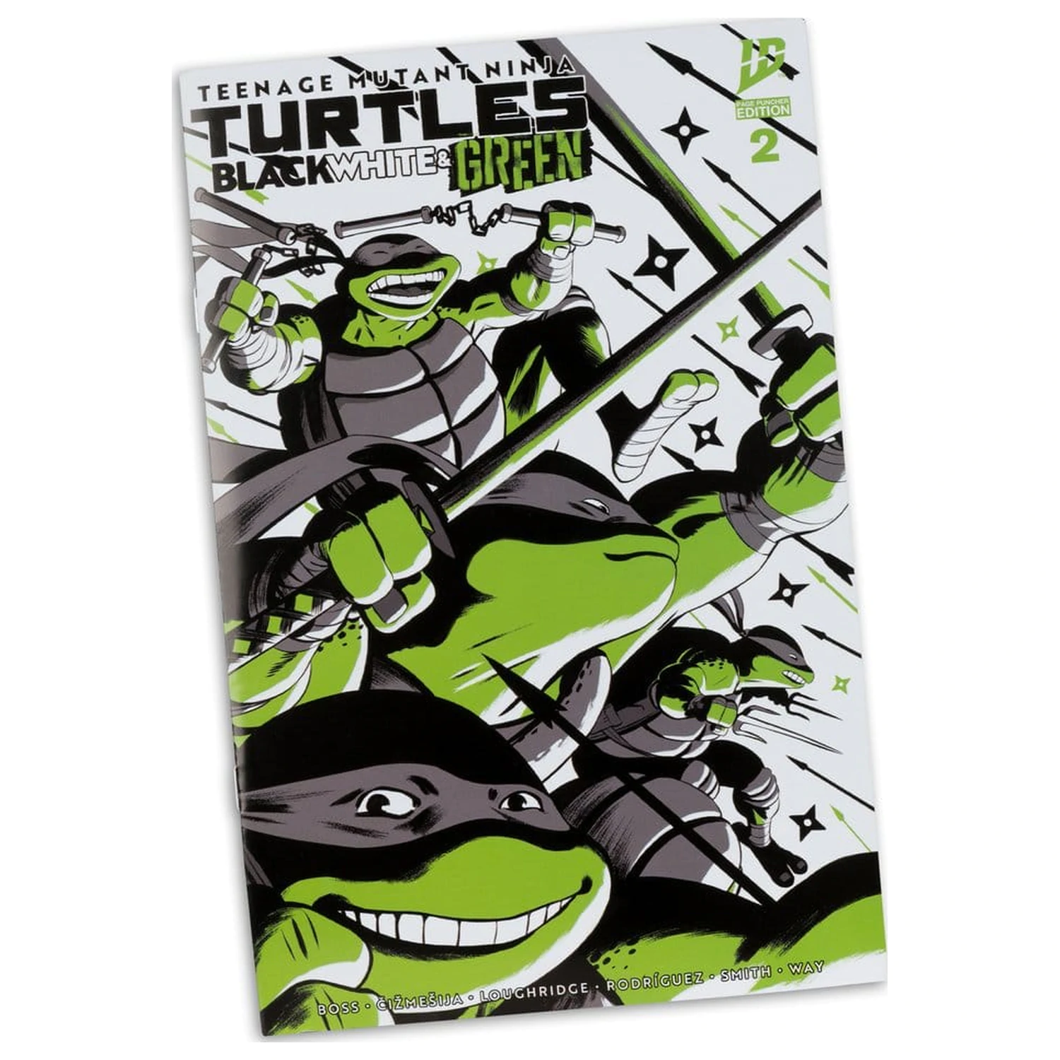 Teenage Mutant Ninja Turtles Page Punchers figurka akcji Michelangelo (Black White & Green) (Red Platinum Edition) 13 cm zdjęcie produktu