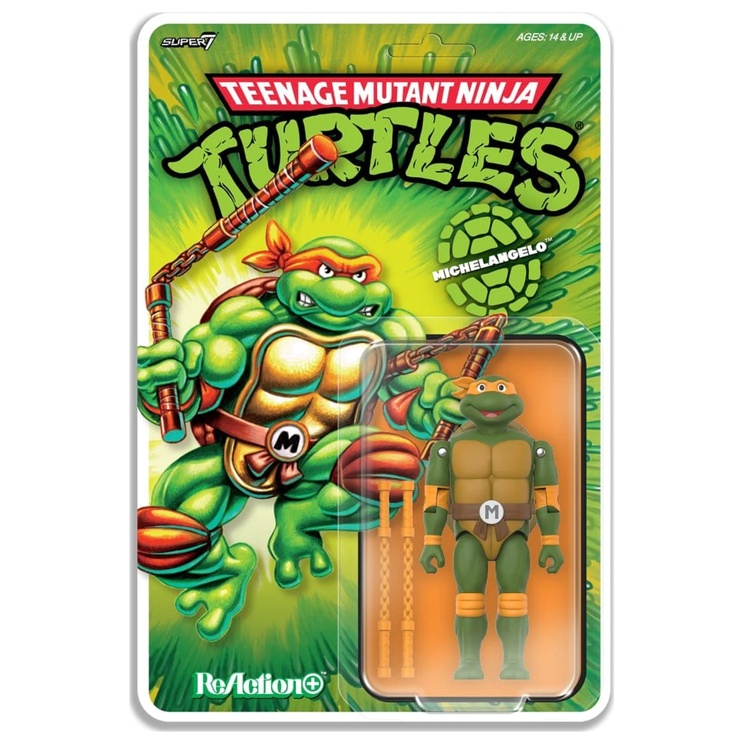 Teenage Mutant Ninja Turtles ReAction+ figurka Wave 02 Michelangelo zdjęcie produktu