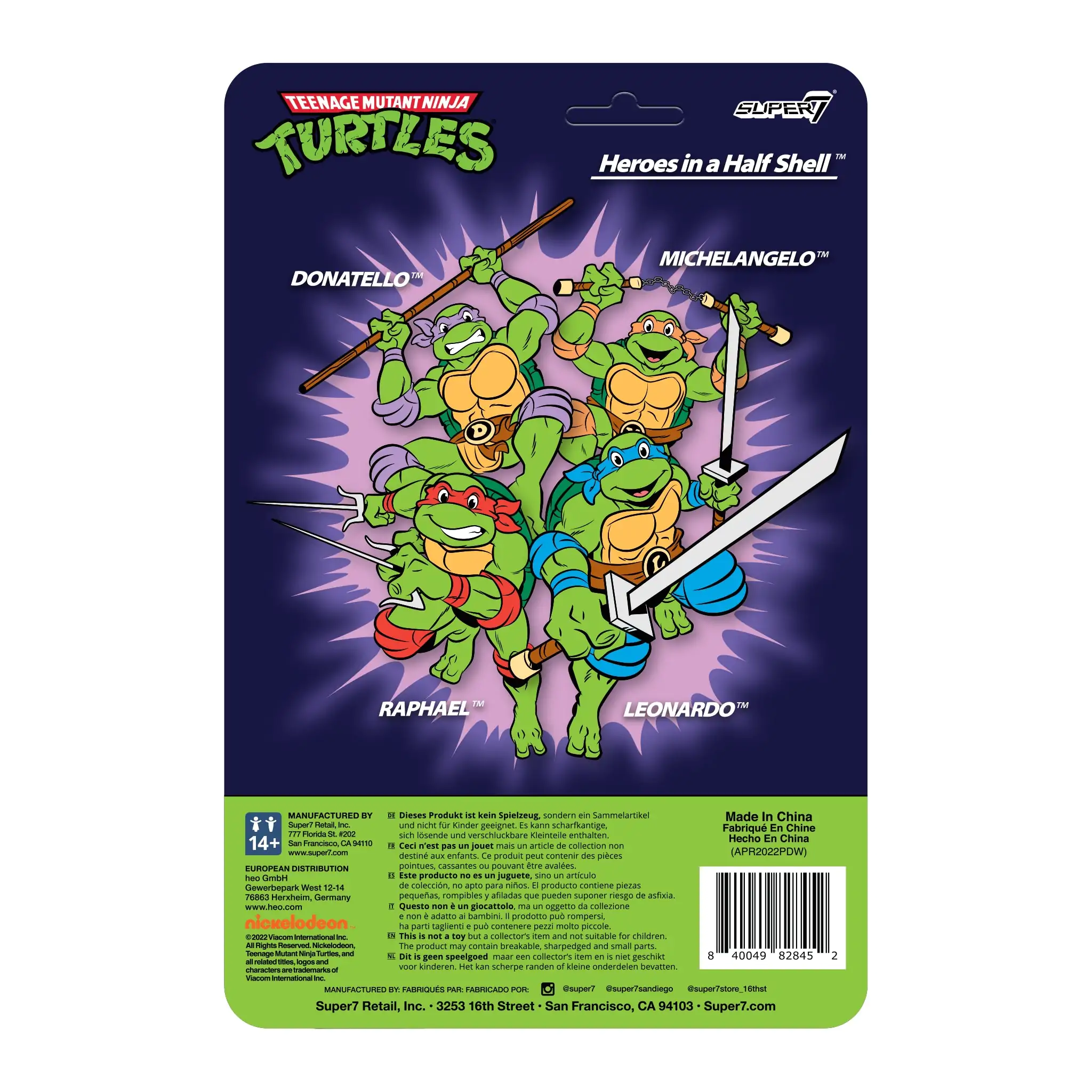 Teenage Mutant Ninja Turtles ReAction Figurka Akcji Donatello 10 cm zdjęcie produktu