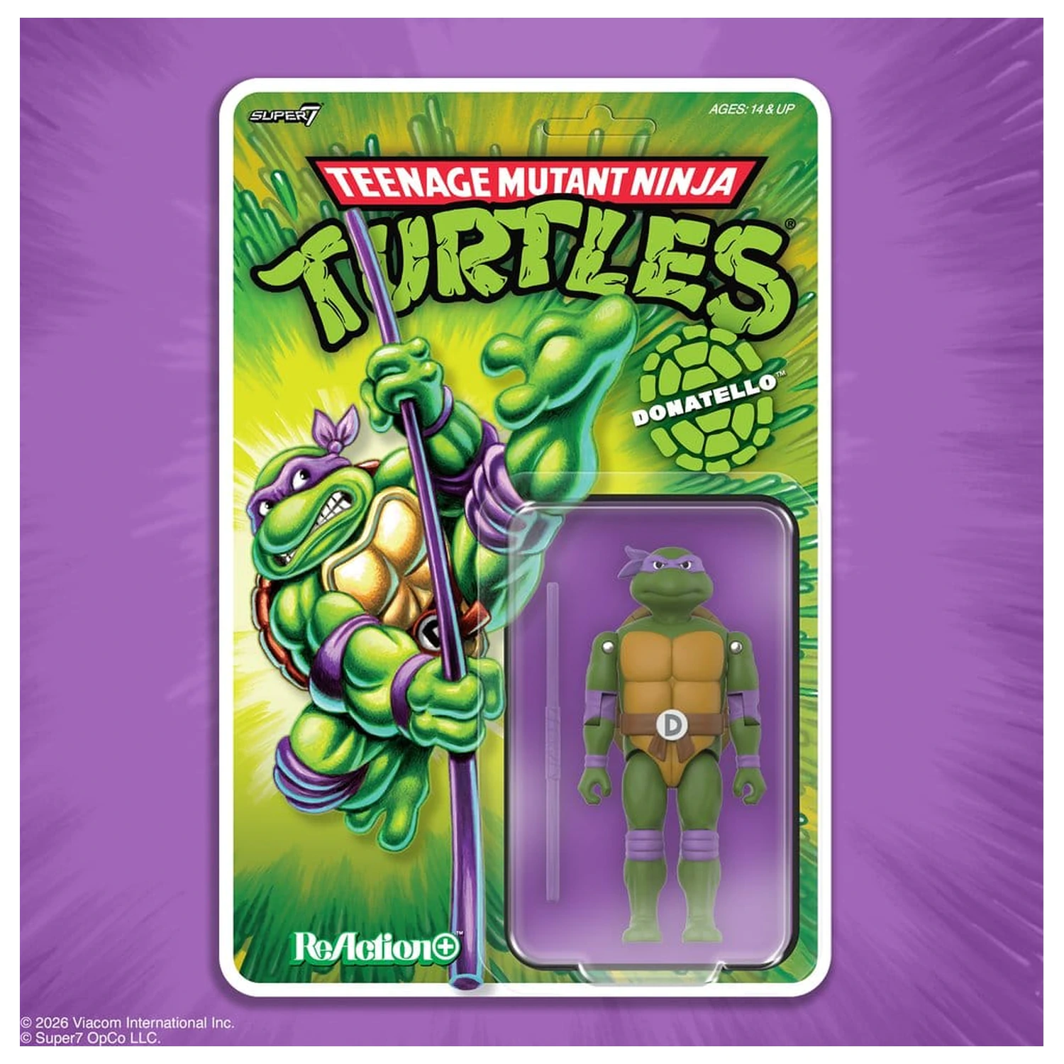 Teenage Mutant Ninja Turtles ReAction+ Action Figure Wave 01 Donatello Figurka akcji zdjęcie produktu