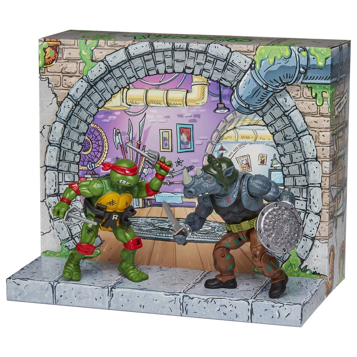 Teenage Mutant Ninja Turtles: Remastered figurki akcji Raphael vs. Rocksteady zdjęcie produktu