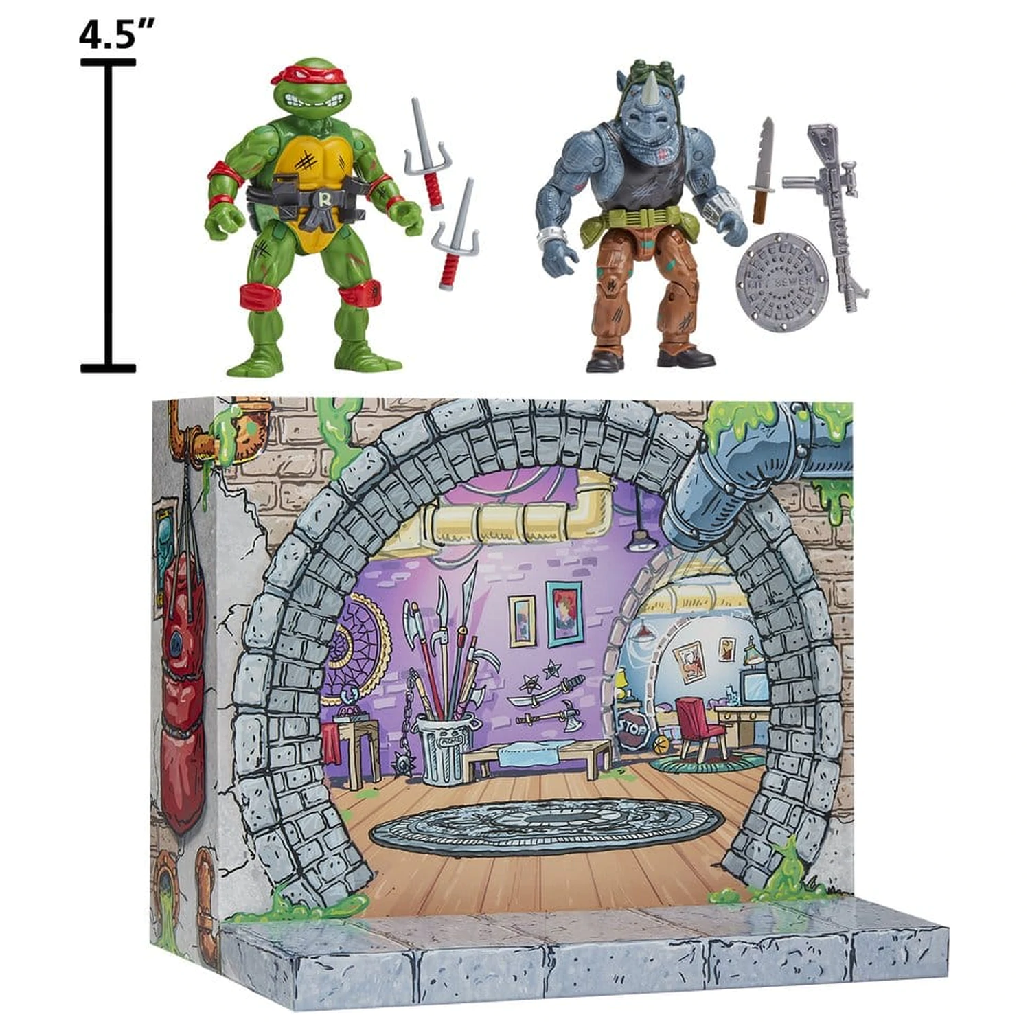 Teenage Mutant Ninja Turtles: Remastered figurki akcji Raphael vs. Rocksteady zdjęcie produktu