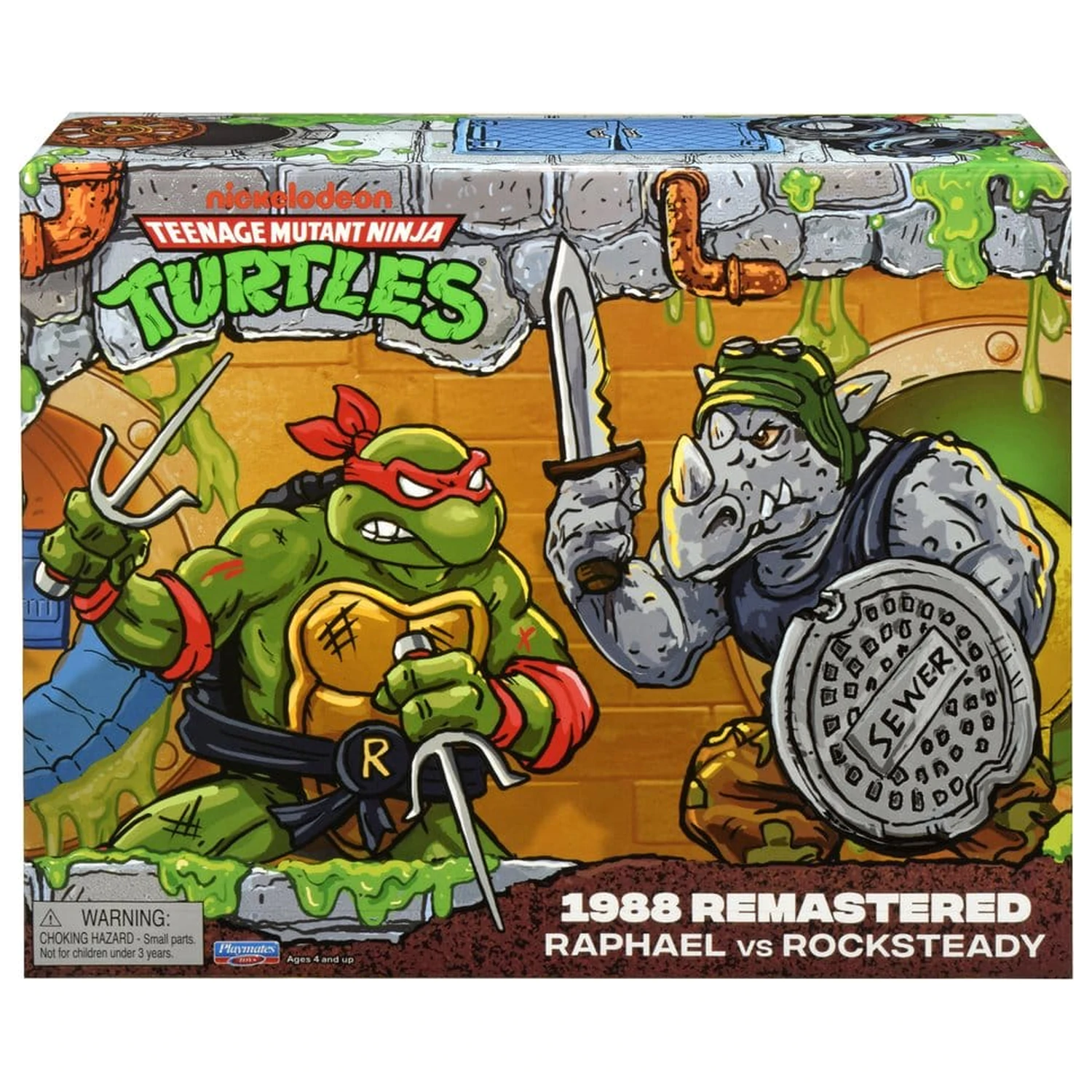 Teenage Mutant Ninja Turtles: Remastered figurki akcji Raphael vs. Rocksteady zdjęcie produktu