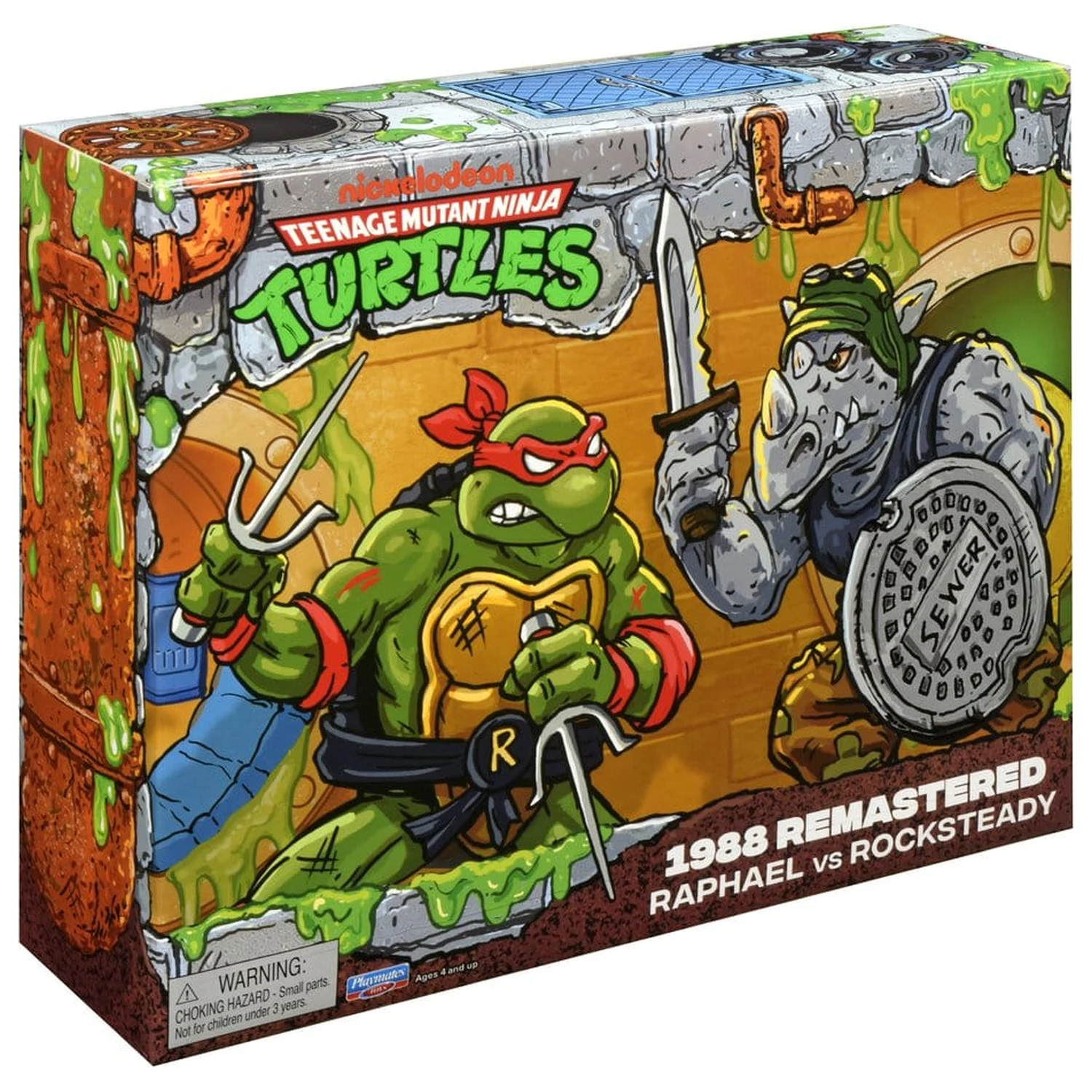 Teenage Mutant Ninja Turtles: Remastered figurki akcji Raphael vs. Rocksteady zdjęcie produktu