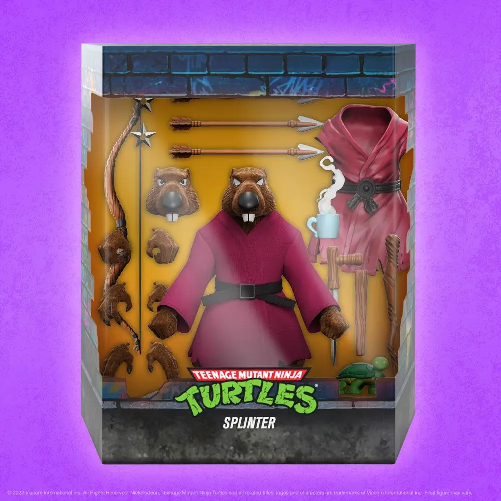 Żółwie Ninja Wojownicze Nastolatki Ultimates Figurka Akcji Splinter (Flocked) 18 cm zdjęcie produktu