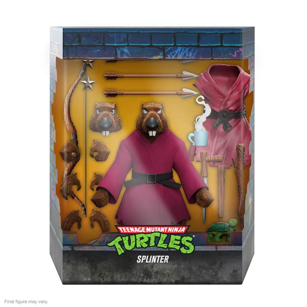 Żółwie Ninja Wojownicze Nastolatki Ultimates Figurka Akcji Splinter (Flocked) 18 cm zdjęcie produktu