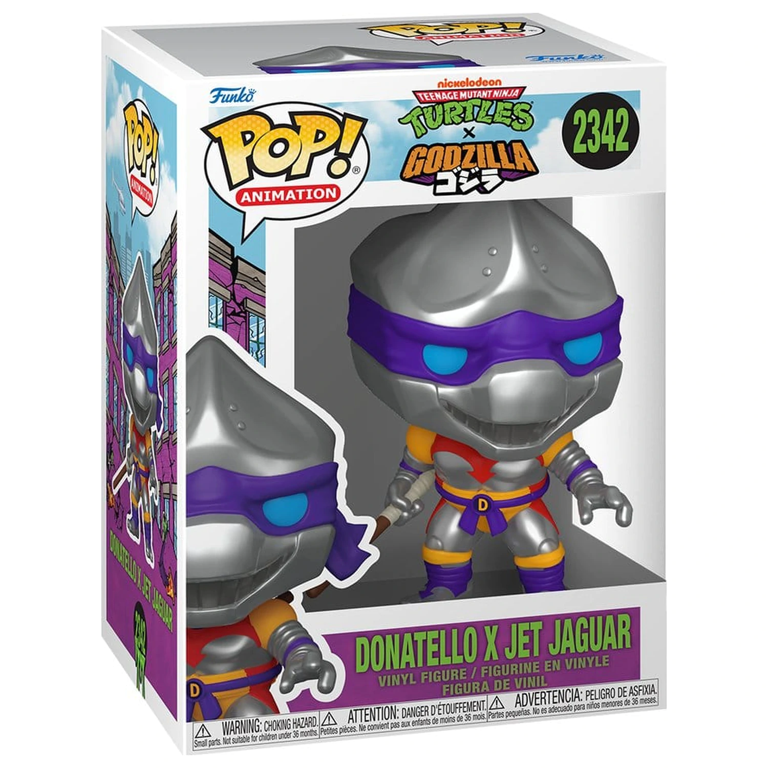 Teenage Mutant Ninja Turtles x Godzilla Funko POP! Animation figurka winylowa Donatello x Jet Jaguar 9 cm zdjęcie produktu