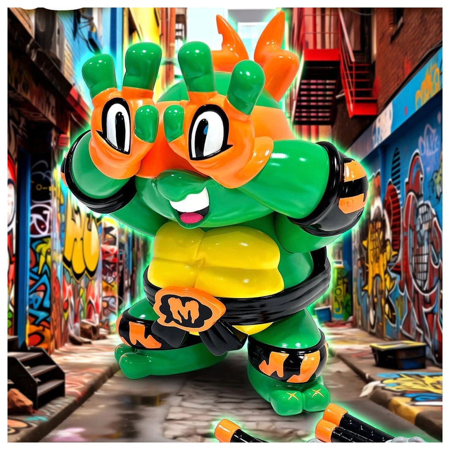 Teenage Mutant Ninja Turtles x Grape Brain Winyl Figurka Michelangelo 24 cm zdjęcie produktu