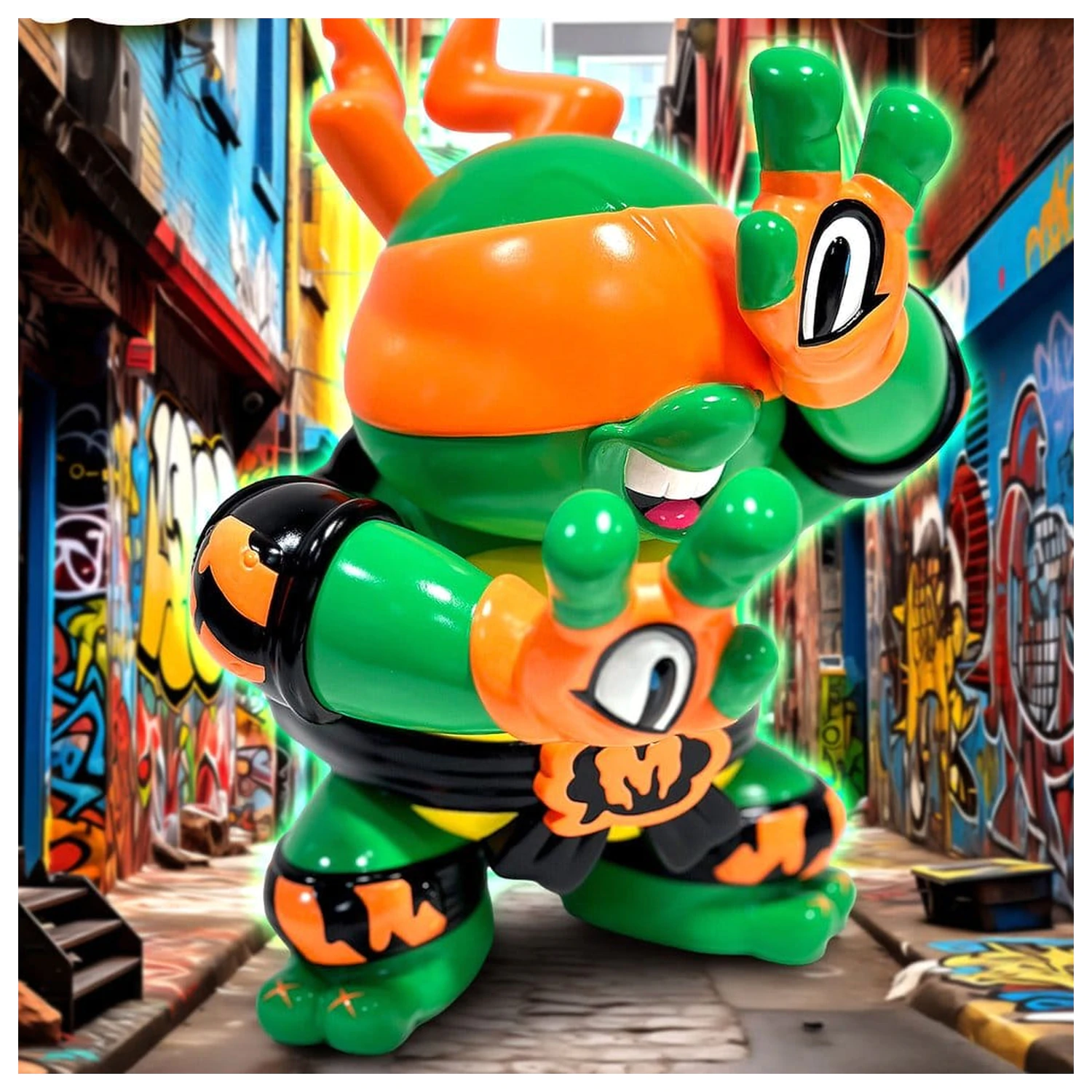 Teenage Mutant Ninja Turtles x Grape Brain Winyl Figurka Michelangelo 24 cm zdjęcie produktu